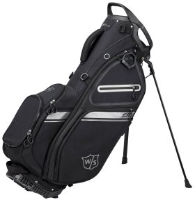 Wilson Exo Ii Carry Stand Bag in Black/Silver, Size 9.5" x 7.5"