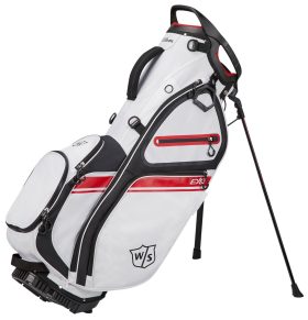 Wilson Exo Ii Carry Stand Bag in White/Black/Red, Size 9.5" x 7.5"