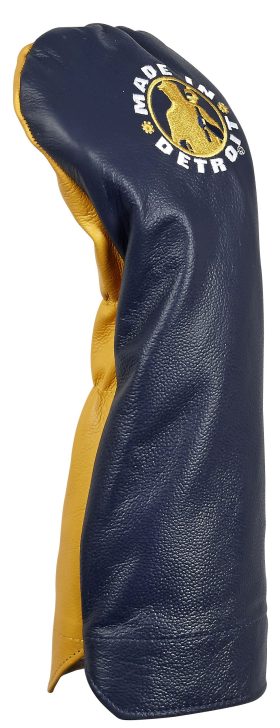 Winston Collection Leather Made In Detroit Driver Headcovers in Blue/Gold