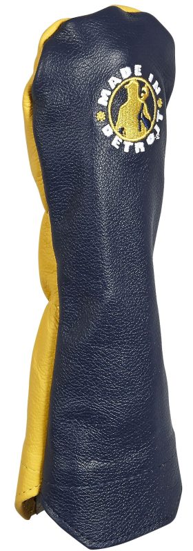 Winston Collection Leather Made In Detroit Hybrid Headcovers in Blue/Gold