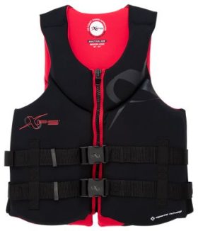 XPS Segmented Neoprene Life Jacket - Black/Red - XS/S