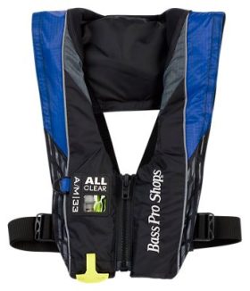 Bass Pro Shops AM33 All-Clear Inflatable Life Vest - Blue