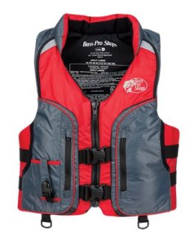 Bass Pro Shops Deluxe Fishing Life Vest - Red - 2XL