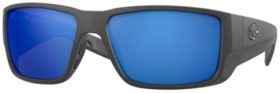 Costa Del Mar Blackfin Pro 580G Polarized Sunglasses, Men's, Matte Black/Blue Mirror