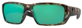 Costa Del Mar Fantail PRO 580G Polarized Sunglasses, Men's, Matte Wetlands/Green Mirror