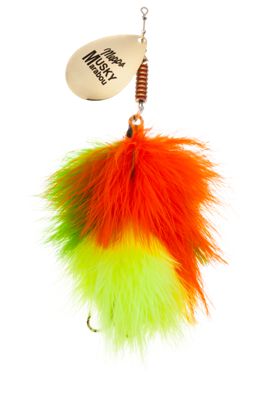 Mepps Musky Marabou Inline Spinnerbaits - Gold Firetiger