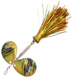 Musky Mayhem Tackle Micro Double Cowgirl Spinner - 3/4 oz. - Luster Firetiger