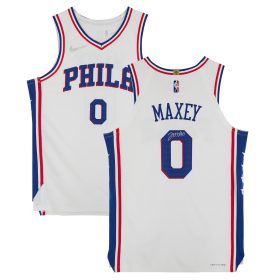 Tyrese Maxey White Philadelphia 76ers Autographed 2021/22 Nike Authentic Jersey