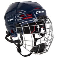 CCM Tacks 70 Junior Hockey Helmet Combo in Navy