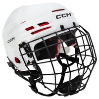 CCM Tacks 70 Senior Hockey Helmet Combo in White