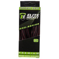 Elite Pro-Series Premium Wide NON-WAXED Molded Tip Laces in Black/Red