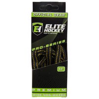 Elite Pro-Series Premium Wide NON-WAXED Molded Tip Laces in Black/Yellow