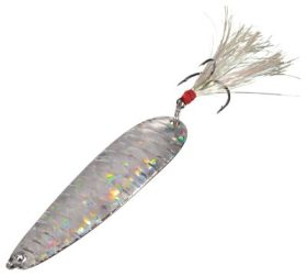 Nichols Lures Lake Fork Flutter Spoon - 6-1/2" - Shattered Glass Silver