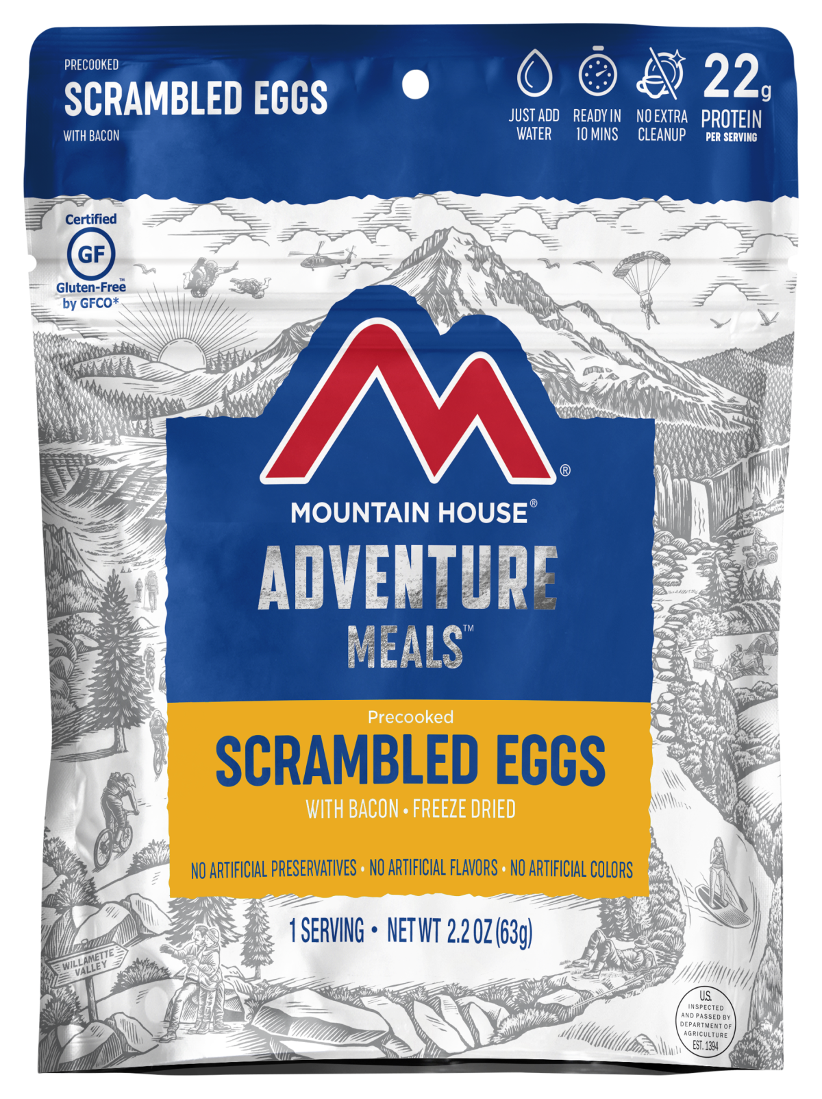 Mountain House Scrambled Eggs with Bacon Pouch