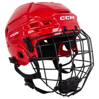 CCM Tacks 70 Senior Hockey Helmet Combo in Red