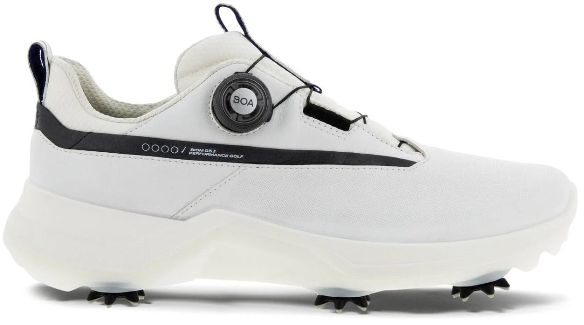Ecco Men's Biom G5 Boa Golf Shoes in White/Black, Size 42 (US 8-8.5)