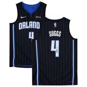 Jalen Suggs Black Orlando Magic Autographed Nike 2021-2022 Diamond Swingman Jersey