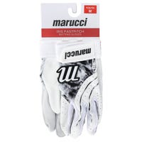 Marucci Iris Girl's Fastpitch Batting Gloves in White/Black Size Large