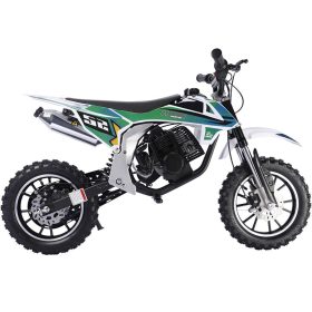 MotoTec Warrior 52cc 2-Stroke Kids Gas Dirt Bike - Green