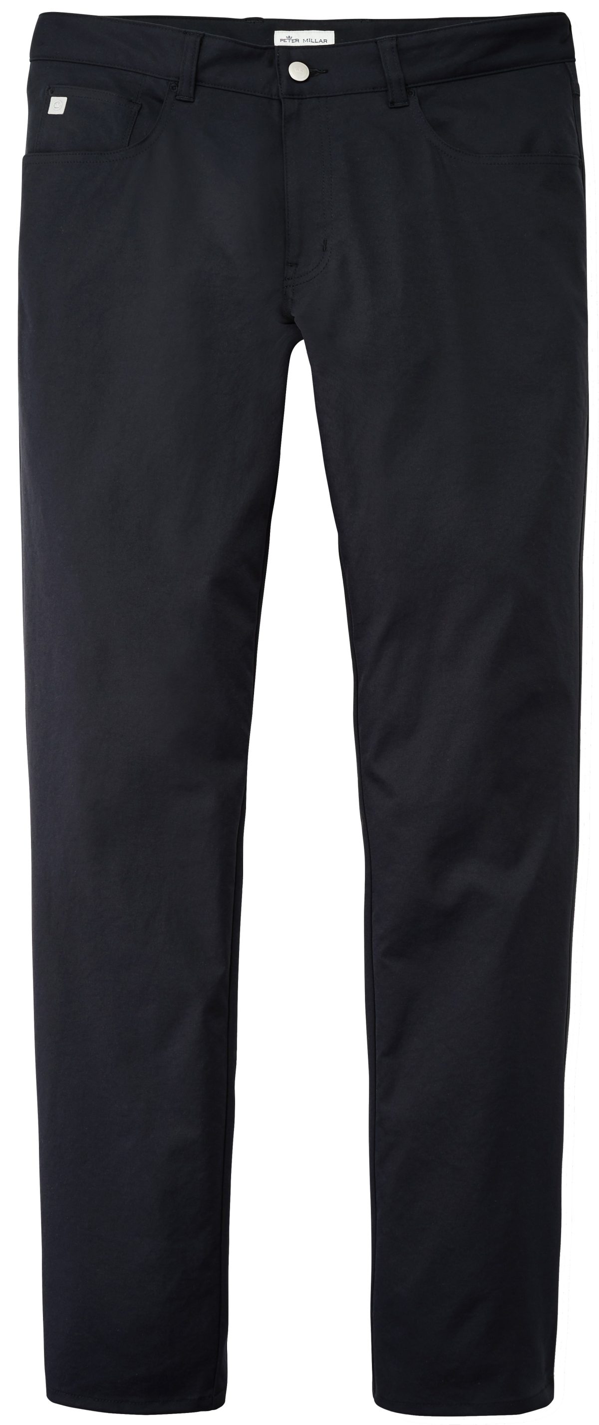 Peter Millar Men's Eb66 Perf 5 Pocket Pant, 100% Polyester in Black, Size 30x30