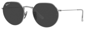 Ray-Ban Jack Titanium RB8165 Glass Polarized Sunglasses - Black/Silver - S