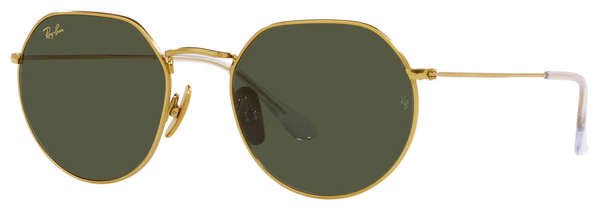 Ray-Ban Jack Titanium RB8165 Glass Sunglasses - Legend Gold/Green - Medium