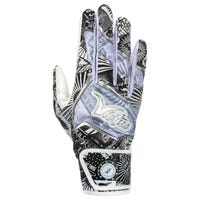 Victus Nox Men's Baseball Batting Gloves in White/Silver Size Medium