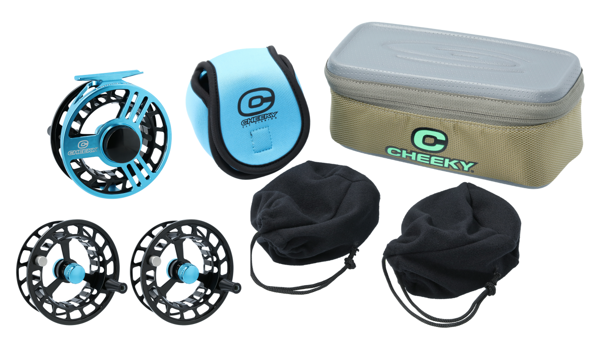 Cheeky Launch Triple Play Fly Reel Package - Blue/Black