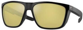 Costa Del Mar Ferg XL 580G Polarized Sunglasses, Men's, Matte Black/Sunrise Silver Mirror