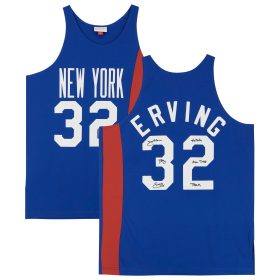 Julius Erving Blue New York Nets Autographed Mitchell & Ness 1973-74 Authentic Jersey with "ABA All-Time Team" Inscription