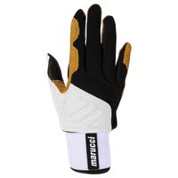 Marucci Blacksmith Youth Batting Gloves in Black/White Size Large