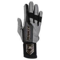 Marucci Luxe Men's Batting Gloves in Gray/Black Size Medium