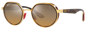 Ray-Ban RB3703M Scuderia Ferrari Collection Chromance Mirror Polarized Sunglasses