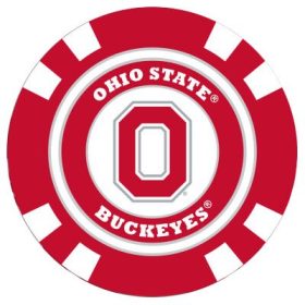 Team Golf Ncaa Poker Chip Ball Marker in Ohio State