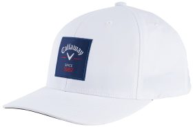 Callaway Men's Rutherford Flexfit Snapback Golf Hat in White/Navy