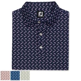 Footjoy Lisle Leaping Dolphins Print Self Collar