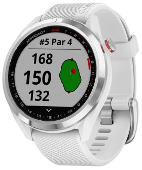 Garmin Approach S42 Gps Golf Watch in Polished Silver/White, Size 1.5 oz