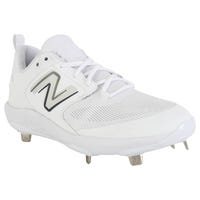 New Balance 3000v6 Men's Low Metal Baseball Cleats in White/Black Size 10.0
