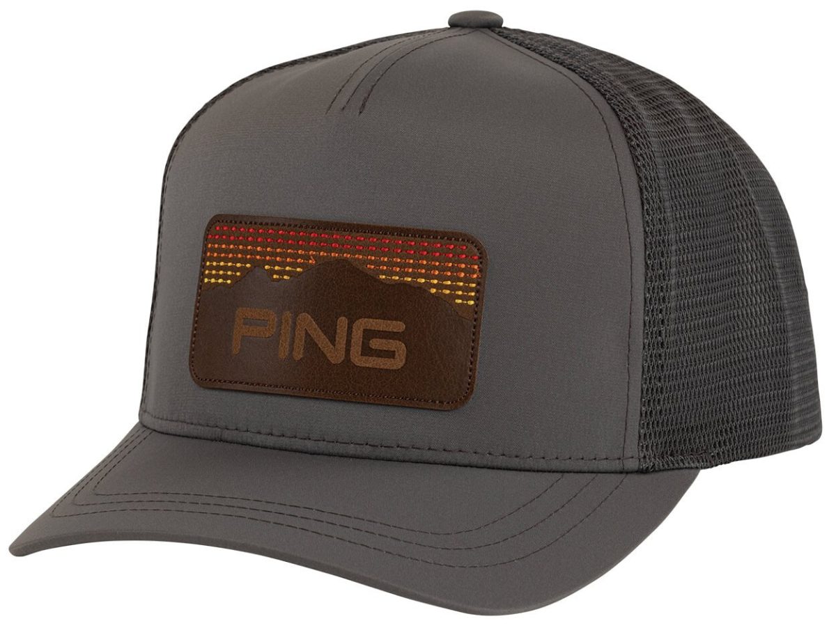 PING Men's Camelback Golf Hat, Spandex/Polyester in Grey
