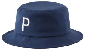 Puma Men's Bucket P Golf Hat, 100% Polyester in Navy Blazer, Size S/M