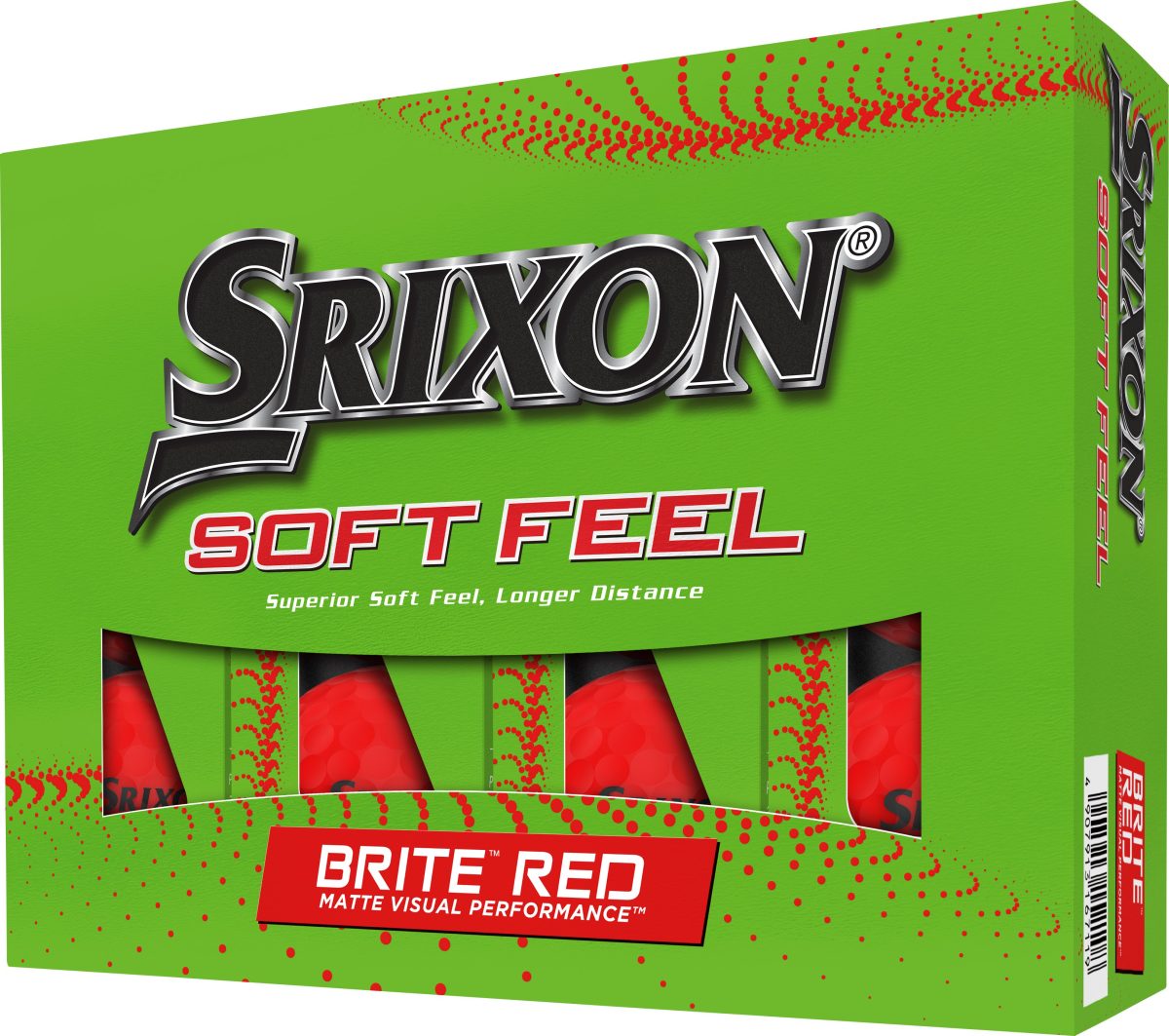 Srixon Soft Feel Brite Golf Balls 2023 in Red