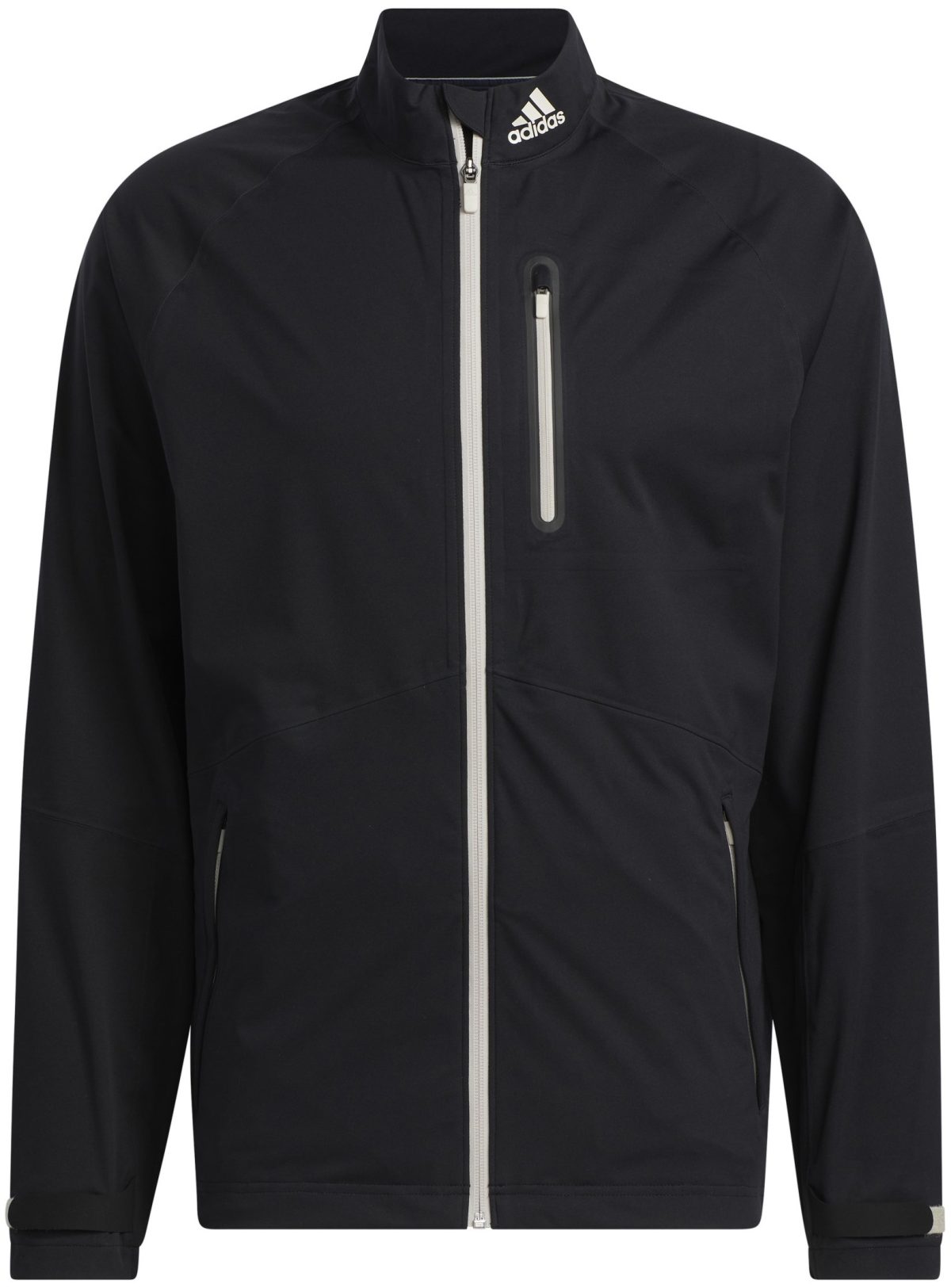 adidas Men's Rain.rdy Full-Zip Golf Rain Jacket, 100% Recycled Polyester in Black, Size S