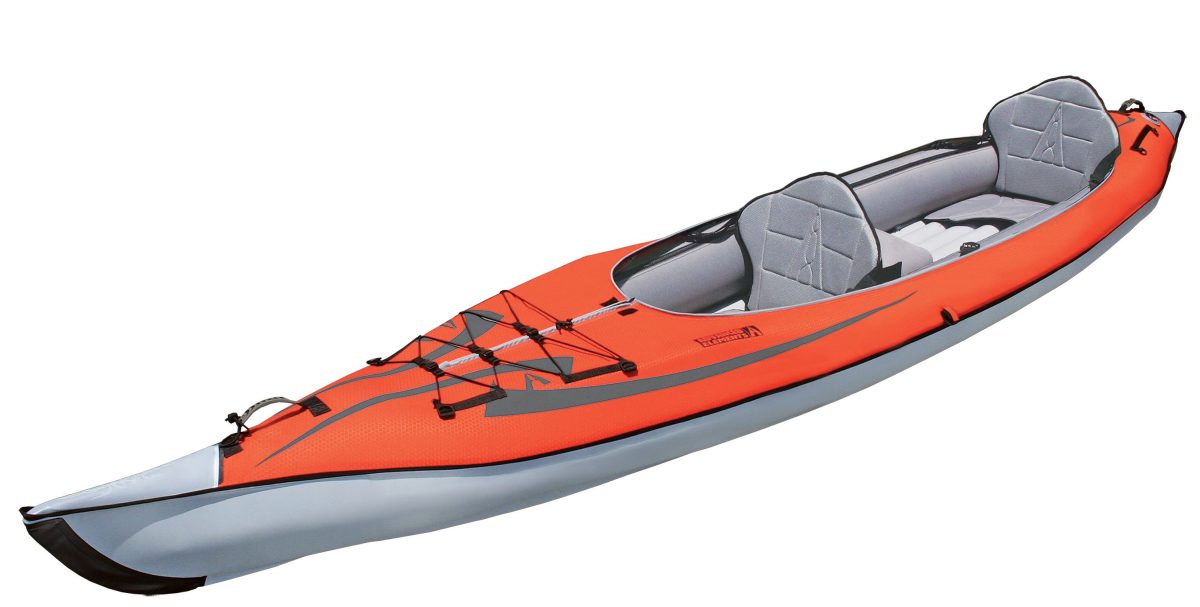 Advanced Elements AdvancedFrame Convertible Inflatable Kayak in Red/Gray with Pump
