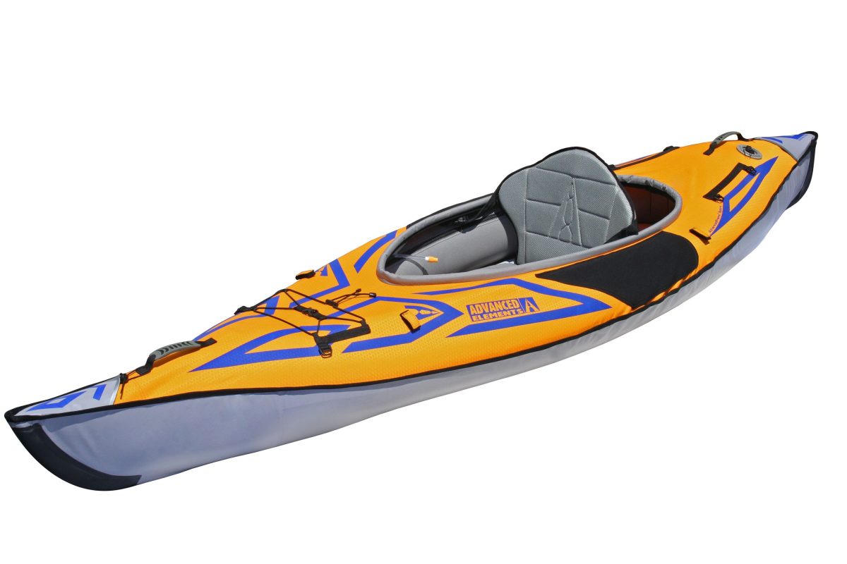 Advanced Elements AdvancedFrame Sport Inflatable Kayak in Orange with Pump
