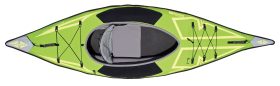 Advanced Elements AdvancedFrame UltraLite Inflatable Kayak in Green with Pump