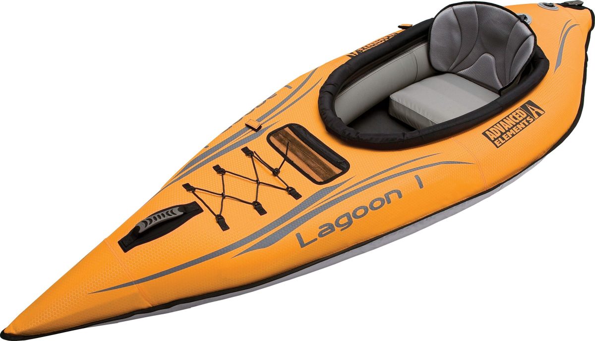 Advanced Elements Lagoon1 Inflatable Kayak in Orange with Pump
