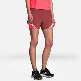 Brooks Chaser 5" 2-in-1 Shorts Women's Running Apparel Terracotta/Rosewater