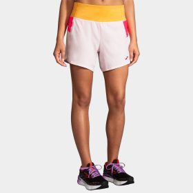 Brooks Chaser 5" Shorts Women's Running Apparel Quartz/Hyper Pink/Sun Glow