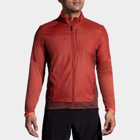 Brooks Fusion Hybrid Jacket Men's Running Apparel Copper/Run Raisin
