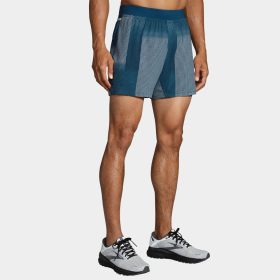 Brooks Sherpa 5" Shorts Men's Running Apparel Indigo Rush Altitude Print